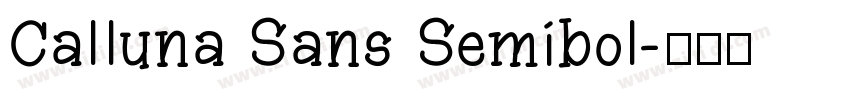 Calluna Sans Semibol字体转换
